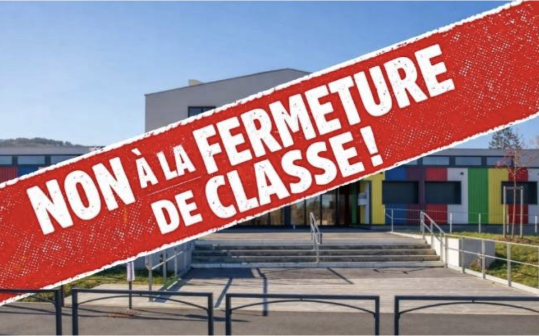 NON à la fermeture de classe à l’école Krafft !